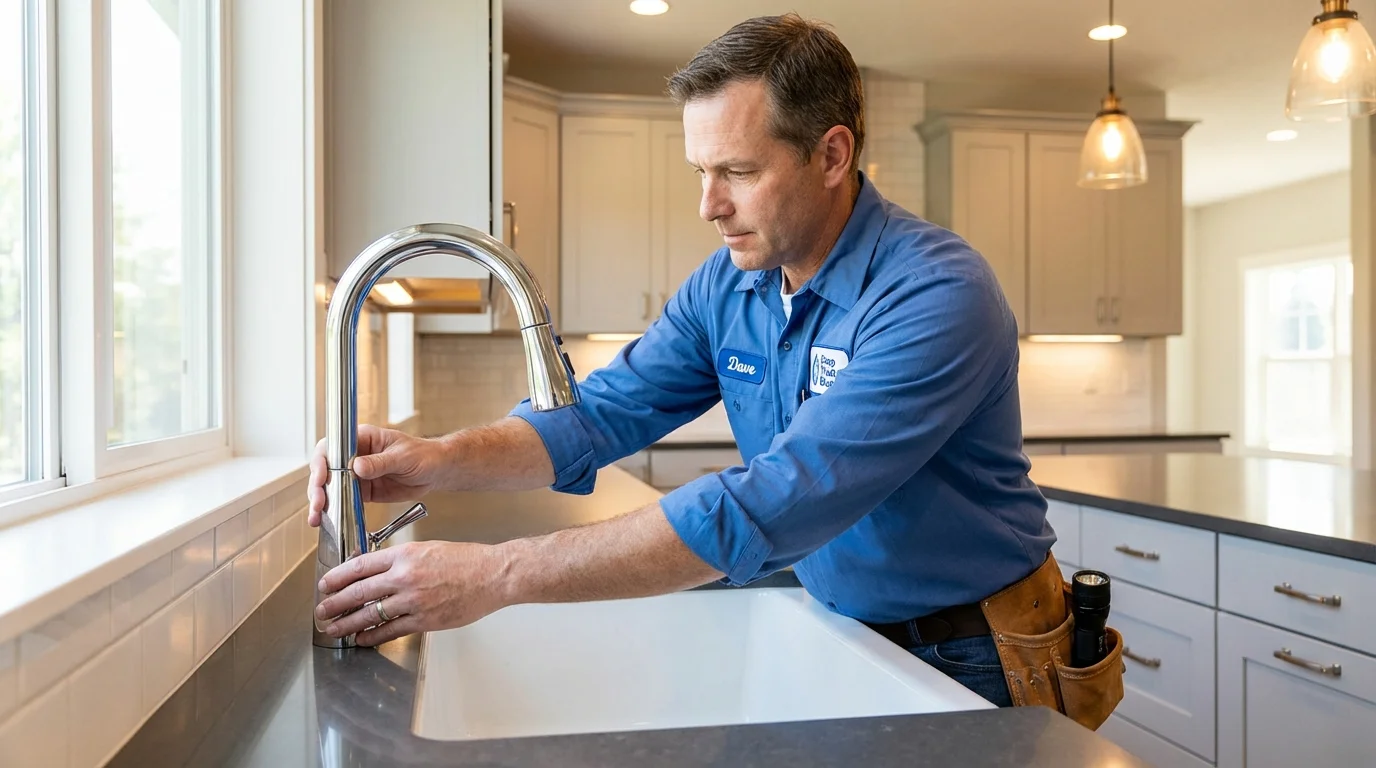 Kitchen faucet installation by Johns Plumbing LLC in Yalaha