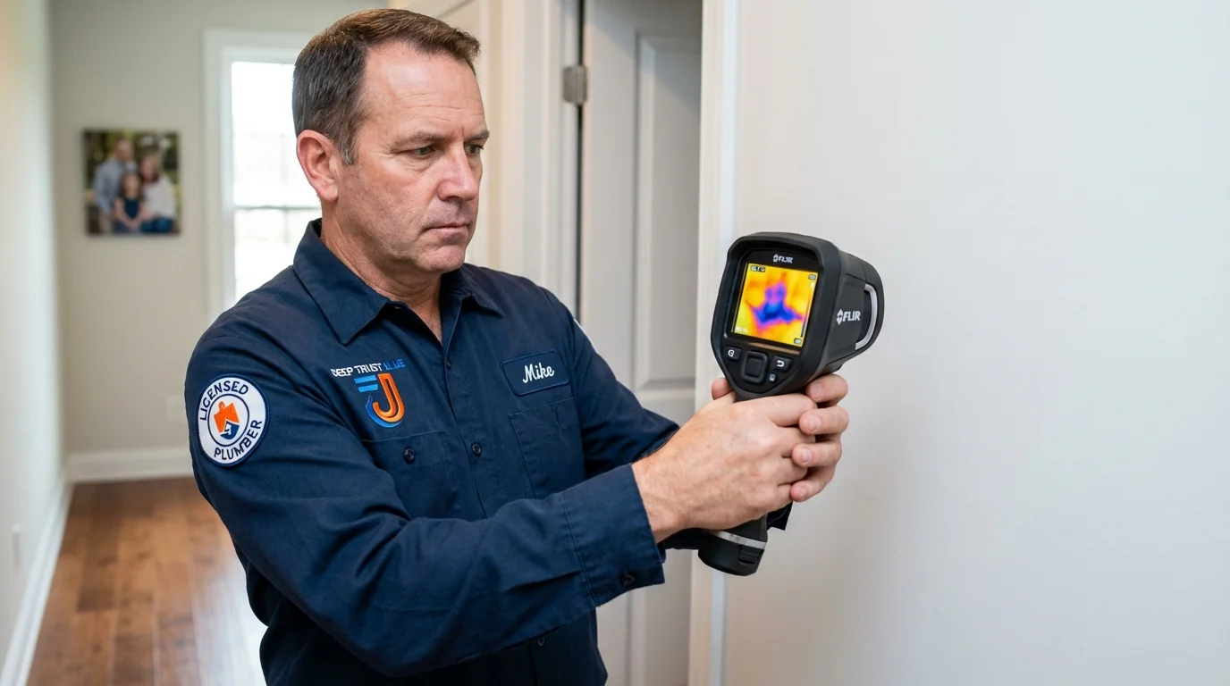 Thermal imaging leak detection by Johns Plumbing LLC in Yalaha